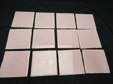 Reclaimed Pink Ceramic Tile Wenczel 12 Pieces 1960s  4 1/4” Vintage MCM picture