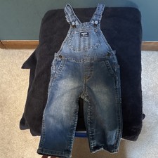 Oshkosh B'Gosh Denim Overalls Unisex Size 18 Months Children Blue Jean picture