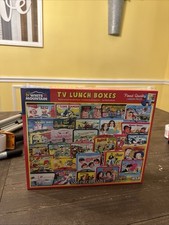 White Mountain TV Lunch Boxes 1000 Piece Puzzle Charlie Girard New Sealed picture