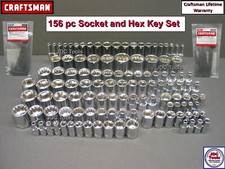 CRAFTSMAN 156 pc 1/4 3/8 1/2 Dr SAE METRIC MM 6pt 12pt wrench socket set 164 116 picture