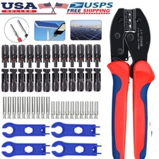 24/12PCS Solar Panel Cable Wire Connectors Crimper PV Crimping Pliers Tools Set  picture