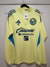 Alex Zendejas #10 Club America Mens LARGE Adidas Pre Match Quarter Zip Authentic picture
