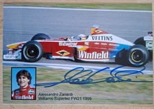 Alessandro Zanardi Williams 1999 Original Autograph Photo  picture