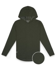 BYLT Premium Basics Mens Large Pulse Pullover Drop Cut Hoodie Dark Olive NEW picture