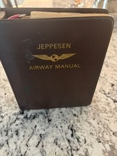 Vintage 1969 Jeppesen Airway Manual – 7-Ring Leatherette Binder & Enroute Charts picture