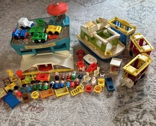 Vintage Fisher Price Little People Lot. Ships In A Box For Safe Delivery. picture