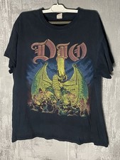 Rare 2002 DIO Killing The Dragon Heavy Metal Black Unisex T-shirt picture