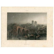Avignon (France). Antique engraving, c. 1853 picture