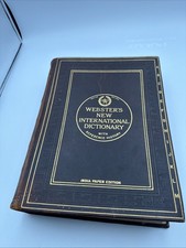 Webster’s New International Dictionary Reference History 1932 India Paper (read) picture