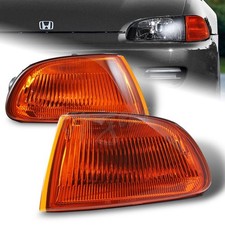 For 1992-1995 Honda Civic 2/3DR JDM Amber Turn Signal Corner Lights Lamps picture