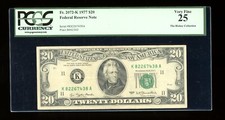 DBR 1977 $20 FRN Dallas Fr. 2072-K PCGS 25 Serial K82267438A picture