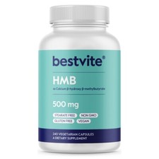 Calcium HMB 500mg (240 Vegetarian Capsules)-Vegan-No Stearates-Gluten Free picture