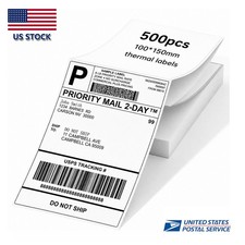 500PCS 4x6 Thermal Shipping Labels Foldable Any Prints Thermal LabelmPaper picture