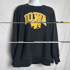 Vintage 1990s Champion Reverse Weave sweatshirt Iowa Hawkeyes Error Print 2XL picture
