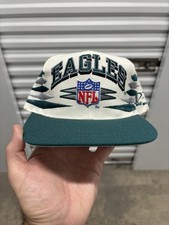 Wow Vintage Logo Athletic Pro Line Diamond Cut Philadelphia Eagles Snapback Hat picture