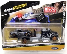 MAISTO DESIGN INTERNATIONAL DURASTAR FLATBED & 1988 MUSTANG LX ELITE TRANSPORT picture