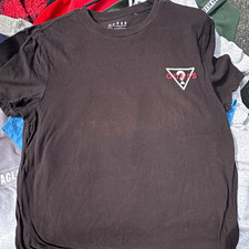 GUESS Men's Black L Crew Neck Short Sleeve Graphic Print Logo T-Shirt Tee picture