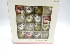 Target Wondershop Handcrafted Miniature Christmas Ornament Set 16 Silver  & Gold picture