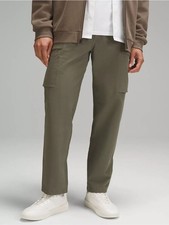 NWOT Lululemon Stretch Cotton VersaTwill Relaxed-Fit Cargo Pants 36 Army Green picture