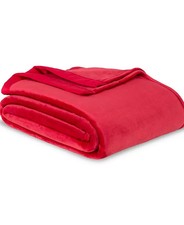 BERKSHIRE Classic Velvety Plush Deep Redwood, FULL/QUEEN Blanket Satin Binding picture