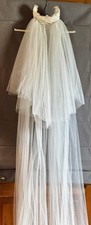Vintage Cathedral Bridal Veil Juliet Cap Headpiece As Is picture