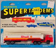 Vintage Majorette 364 Super Tandems Bernard Shell Oil Tanker Truck / France picture