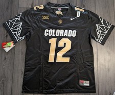 Travis Hunter #12 2024 Colorado Buffaloes Big 12 Black Game Jersey Large picture