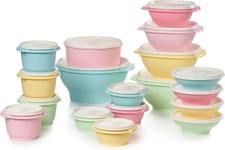 Tupperware 36PC Set Servalier Heritage Bowls Containers w/Lids—Pastel MultiColor picture