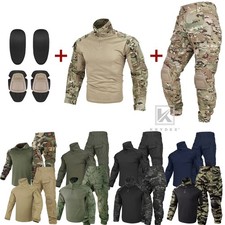 KRYDEX Tactical G3 Combat Uniform Shirt Pants BDU Set Gear Clothing & Knee Pads picture