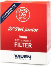 Vauen Dr. Perl Junior 9mm Pipe Filters - 40 Count - Activated Charcoal & Ceramic picture