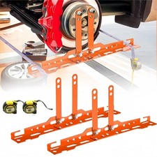 2 Pcs Upgraded Wheel Toe Alignment Tool Plate Kit W/2Pcs Measuring Tapes Orange picture