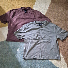 H&M Cropped Men's XS Regular Fit Crew Neck Short Sleeve Cotton Knit Solid Shirt picture