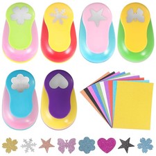 Regilt 6 Pcs Colorful Craft Hole 1.8*2.8*2.4 inches, 6 Pcs- Different Shapes  picture