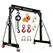 Gantry Crane 3 Ton 6600LB, Adjustable Portable Shop Crane &Chain Hoist, Trolley picture