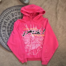 Sp5der Worldwide Pink Hoodie Size M Rare Limited Edition picture