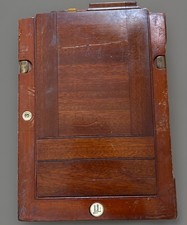 Vintage Antique Wooden Plate Holder - Mahogany & Brass Thornton Pickard picture
