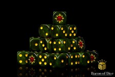 Baron of Dice: 25 Premium Wargaming Dice - Sneaky Suns Gloomspite Gitz picture