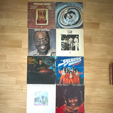 Vintage Soul R&B Vinyl Record Lot of 8 Curtis Mayfield, Isaac Hayes, & More picture