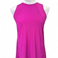 Athleta Chi Tank Top High Neck Mesh Magenta Pink XS picture