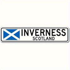 Inverness Scotland Metal Sign With Scottish Flag Wall Art Hanging Decoration picture