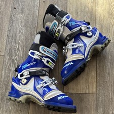 SCARPA T2 Eco Telemark Ski Boots Blue Size 6/7     299mm picture