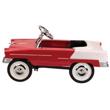 Retro Tri-Five 1955 Fits Chevy Steel Metal Pedal Car, Red picture