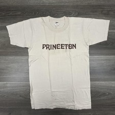True Vintage 70s Princeton Shirt Mens Medium Beige Ivy Single Stitch Made in USA picture