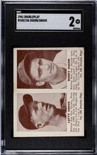 1941 DOUBLE PLAY LEFTY GROVE / BOBBY DOERR  #105 / #106  SGC 2 picture
