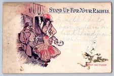 K67/ Interesting Postcard c1910 Women's Rights Stand Up Comic Suffrage 397 picture