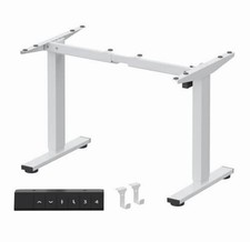 FlexiSpot EN1W-F Electric Height Adjustable Standing Desk Frame White New picture