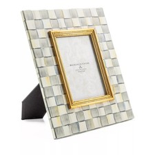 Mackenzie-Childs Sterling Check Enamel Frame, 5 X 7 picture