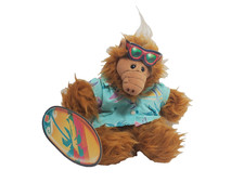 Vintage 1988 Burger King ALF Plush Hand Puppet Surfer Hawaiian Shirt Cardboard picture