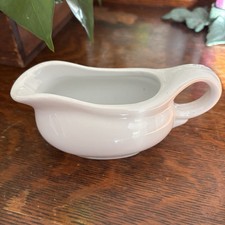 Vintage Pier 1 White Ceramic Stoneware Gravy Boat Sauce Salsa Dish Container VTG picture