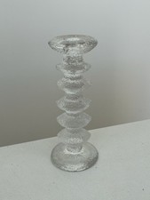 Vintage Iittala Festivo Glass Candle Holder Timo Sardaneva 5 Ring picture